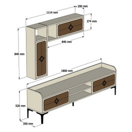 Hanah Home Samba Mueble de TV Roble